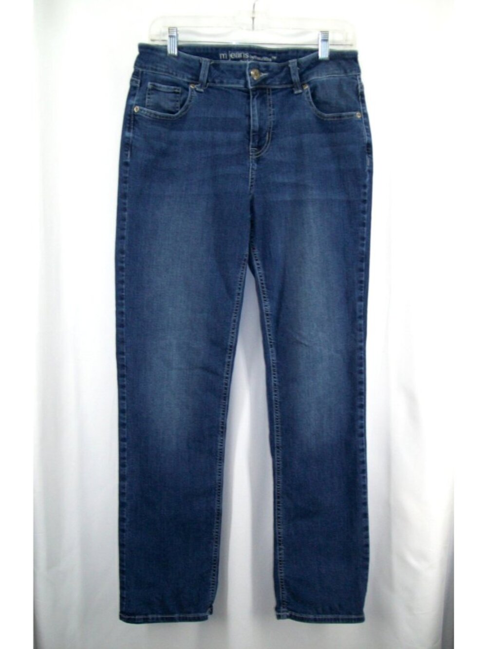 M Jeans by Maurices sz 12 Reg Straight Leg Mid Rise Dark Wash 31 x 30